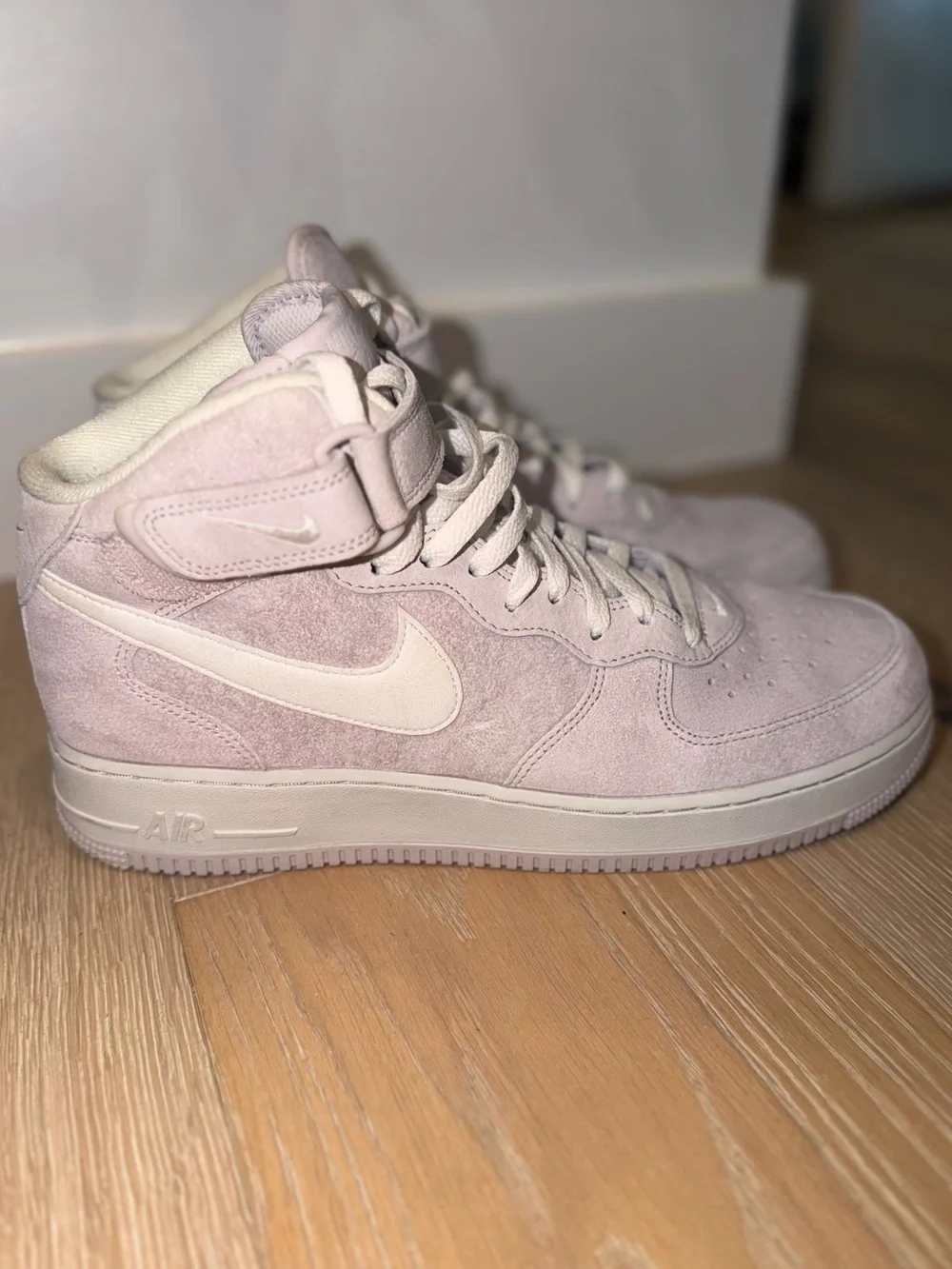 Nike Air Force One Mid-Top Suede Sneakers in Lavender